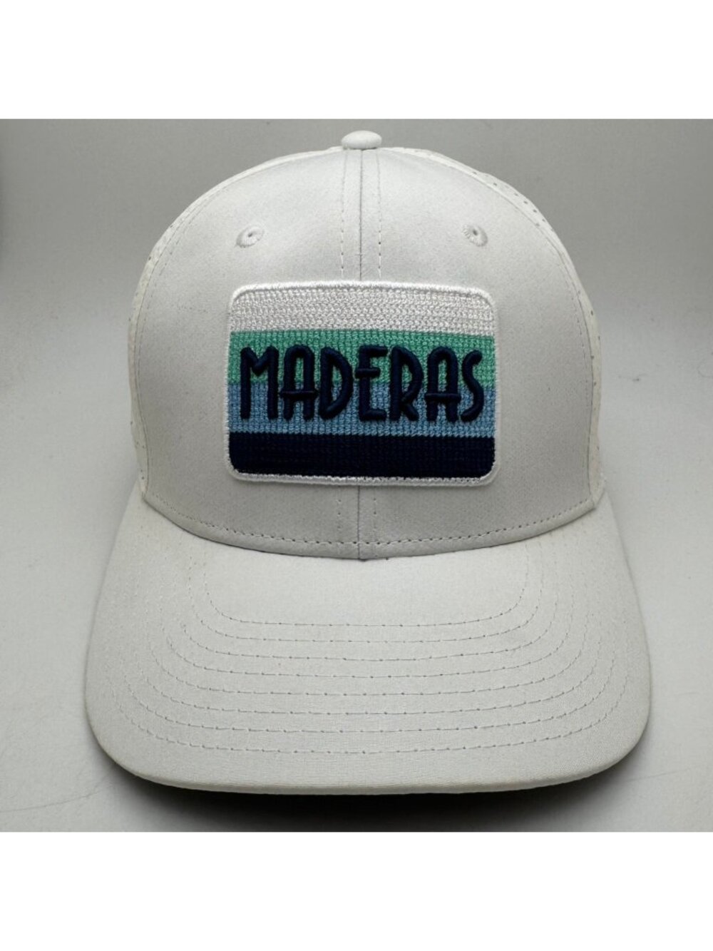 Maderas White Trucker Hat Adjustable Snapback Breathable Baseball Cap